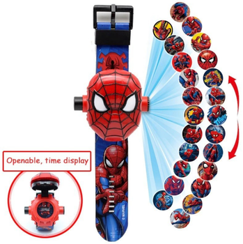 Детские наручные часы с 3D проектором — модель "Spiderman (Человек-паук)" проектор 24 изображения