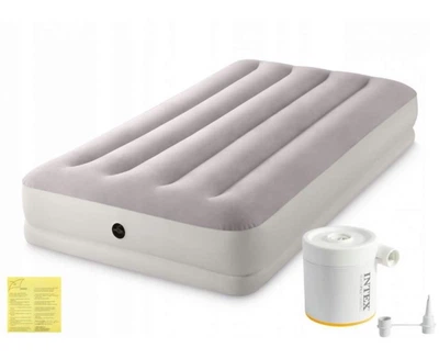 Надувной матрас 191 x 99 x 30 см с наружным насосом от USB 5В 2A Intex 64177 MID-RISE PRESTIGE