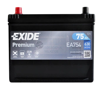 Автомобильный аккумулятор EXIDE Premium Asia EA754 75Аh 630Ah R+ D26