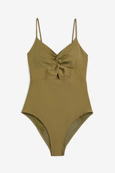 Купальник моделюючий H&M 271209665 34 Хакі