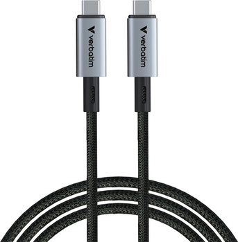 Kabel zasilający i synchronizujący Verbatim 240 W USB-C do USB-C, 120 cm, czarny (23942318477)