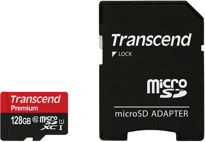 Karta pamięci Transcend microSDXC 128GB Class 10 UHS-I Premium + SD-adapter (TS128GUSDU1)