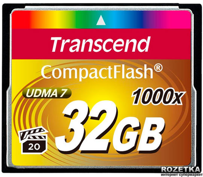 Karta pamięci Transcend CompactFlash 32GB 1000x (TS32GCF1000)
