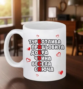 Чашка для бабусі з надписами. 330 мл.
