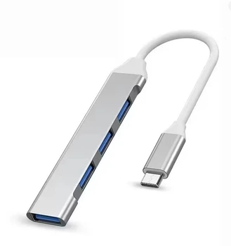Type-c USB 3.0 хаб SHUB Silv на 4 порти