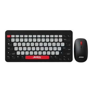 Клавіатура безпровідна + 4D мишка Jedel WS681В Mini 2.4GHz, Bluetooth 79 кл. Чорно-сірий