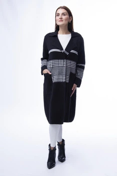 Кардиган INEDIT 10242 2 Black-White