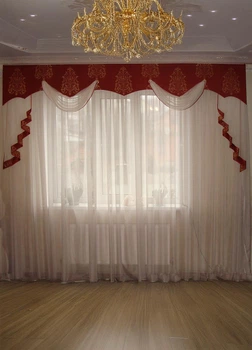 Жесткий ламбрекен Firanka Damask Корона 3м Терракотовый с золотым (142_3ж)