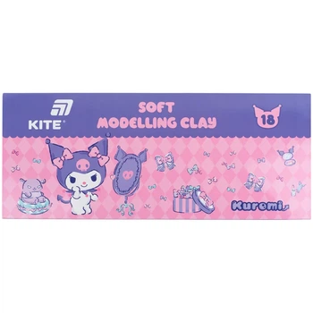 Пластилін восковий Kite Kuromi 18 кольорів,HK24-085, 360 г