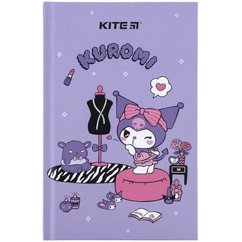 Блокнот Kite Kuromi HK24-199-2, тверда обкладинка, А6, 80 аркушів, клітинка