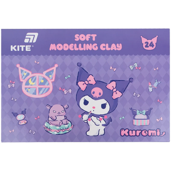 Пластилін восковий Kite Kuromi 24 кольори HK24-089 480 г