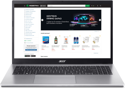 Ноутбук Acer Aspire 3 A315-59-55EX (NX.K6SEU.02B) Pure Silver / 15.6" WXGA / Intel Core i5-1235U / RAM 12 ГБ / SSD 512 ГБ 
