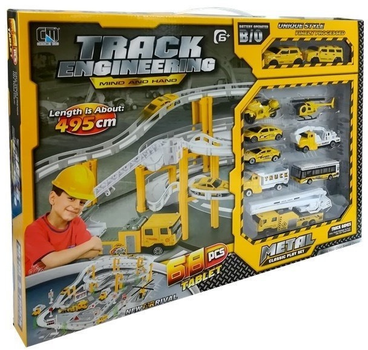 Автодром LEAN Toys Залізничні перегони з металевими машинками 1472 (5905884458617)