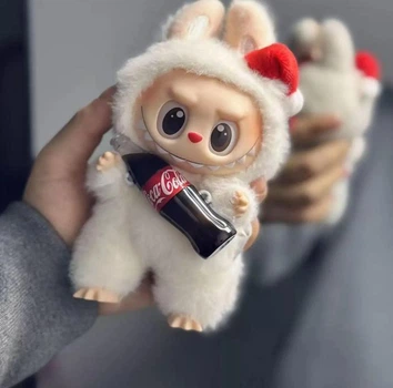 М’яка іграшка брелок Labubu POP MART Coca Cola рідкісна Лабуба колекційна іграшка Лабубу Кока Кола 17 см у коробці