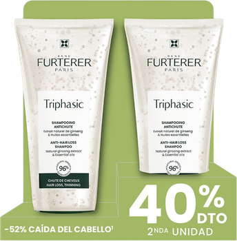 Zestaw szamponów przeciw wypadaniu włosów Rene Furterer Triphasic Anticaid 2 x 200 ml (ZES3282779377171)