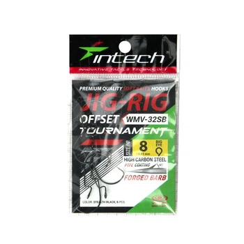 Крючок офсетный Intech Tournament JIG-RIG Offset WMV-32SB #08 (6 шт.)(FS_C3D1532D26F0)