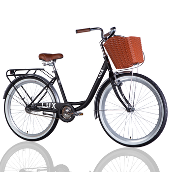 Велосипед ST 26" Dorozhnik LUX Velosteel рама-17" черный с серебристым 2025