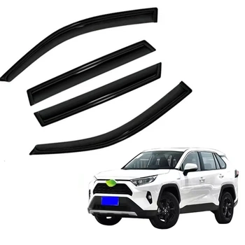 Дефлекторы окон (ветровики) для Toyota RAV4 2019-2025 накладні (HAWK)