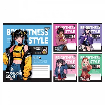 Зошит YES Brightness style 48 аркушів клітинка мікс дизайнів (767761)
