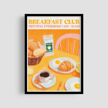 Постер Roomy "Breakfast Club" Чорна рамка з глянцевим склом A3 (42x29.7 cm)