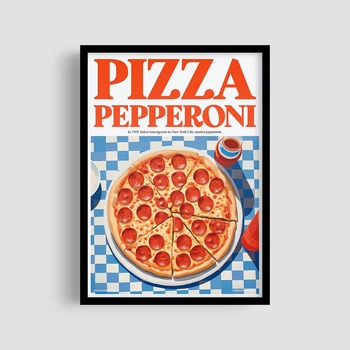 Постер Roomy "Pizza Pepperoni" Без рамки A4 (29.7x21 cm)