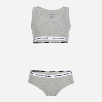 Комплект женского белья (топ + трусики-хипстеры) хлопковый Pierre Cardin I022SZ0IT.P02.SK24-BUSTIYERTKM.VR086 S Серый (8683858580867)