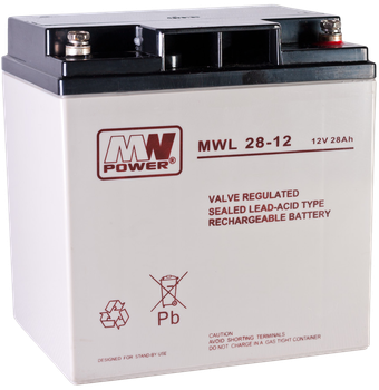 Akumulator MW Power VRLA AGM MWL 28-12 12V 28Ah (5901885207544)