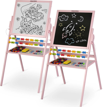 Tablica magnetyczna do malowania Ricokids Różowa (5908220476528)