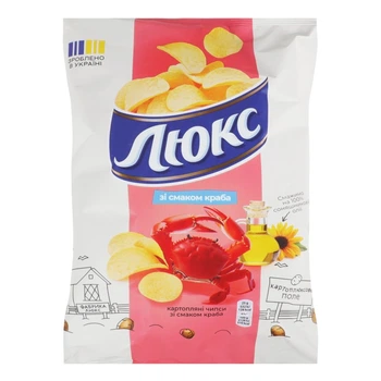Чипсы картофельные Люкс со вкусом краба, 125г (7622202224461)