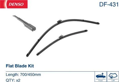 Комплект стеклоочистителей DENSO DF-431 Flat Blade Kit 700/450 мм