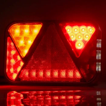 Ліхтар вантажного причепа задній з трикутним відбивачем лівий LED FRISTOM 317047