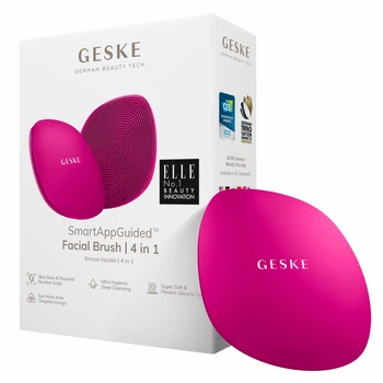 Щетка для лица GESKE Facial Brush 4в1 фуксия