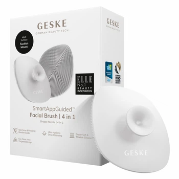 Щетка для лица GESKE Facial Brush 4в1 с держателем белая