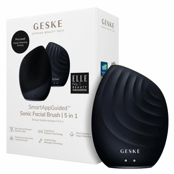 Электронная ультразвуковая щетка для лица GESKE Sonic Facial Brush 5в1 черная