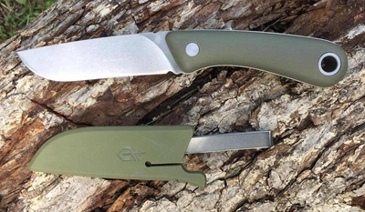 Нескладний ніж Gerber Spine Compact Fixed Blade, простий та надійний ніж для мандрівників, олива