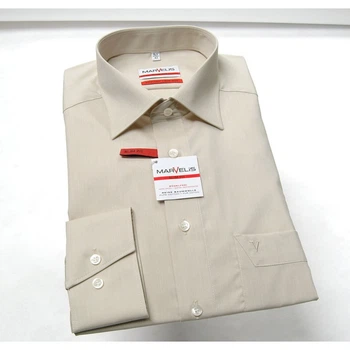 Сорочка чоловіча Marvelis Modern Fit 4704-64-22 бежева, Розмір L