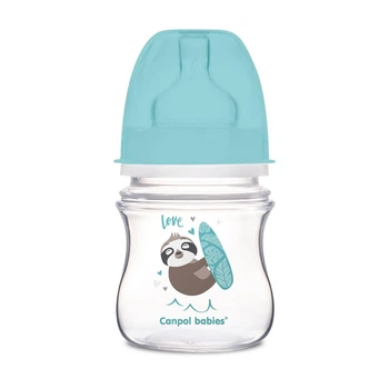 Пляшка з широким отвором антиколікова Easystart Toys 120 мл Canpol Babies Cиня (5901691812932)