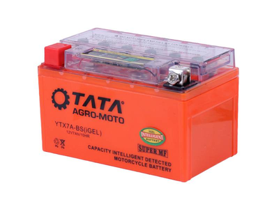 Аккумулятор YTX7A-BS OUTDO гелевый 7АH 150*86*94mm оранжевый (с индикатором)
