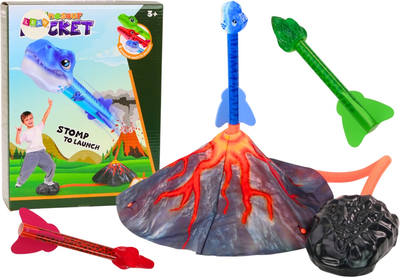 Zestaw zabawek dla dzieci Lean Toys Wyrzutnia rakiet dinozaurów "Wulkan" (5905991011088)