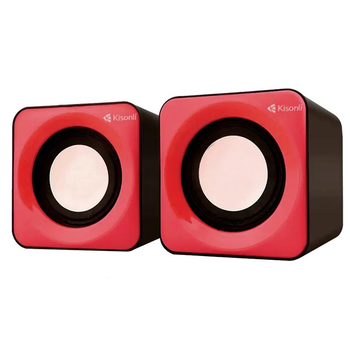 Компьютерная акустика колонка для пк и ноутбука Kisonli V310 |3.5Вт, AUX, USB| Red