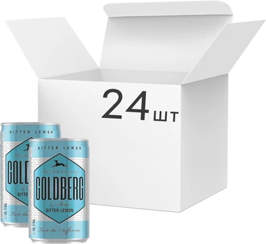 Упаковка тоніка Goldberg Bitter Lemon 150 мл х 24 шт (4025127027927)