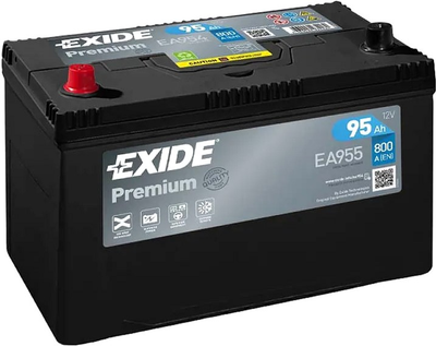 Автомобильный аккумулятор Exide Premium 6СТ-95Ah Asia Аз (EA955)