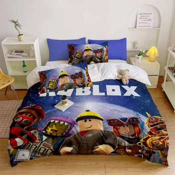 Постельное белье 3D полуторное из микросатина Roblox №2 31425 150х215 см 50х70 см