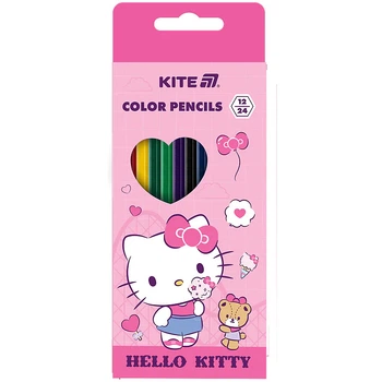 Набор цветных карандашей двусторонних Kite Hello Kitty HK25-054-1 24 цвета 12 шт