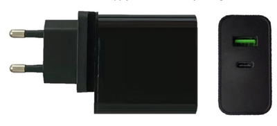 Ładowarka sieciowa POS Power Delivery 65W Gniazdo USBx1 / USB-Cx1 Wtyk AC- EU (POSC65W-PD-EU)