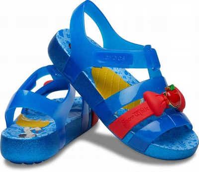 Дитячі крокси сандалії для дівчинки Crocs Disney Princess Isabella Glitter Sandals (29/30, світло синій)