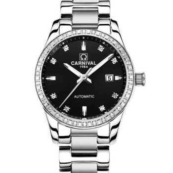 Женские механические часы Carnival Luiza Black