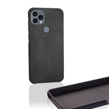 Чехол Бампер FiGi Note 1C с накладкой Эко-кожа Черный