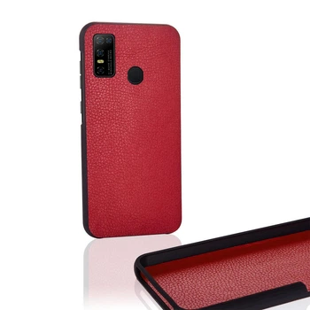 Чехол Бампер Doogee N30 с накладкой Эко-кожа Красный