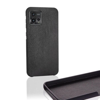 Чохол Бампер Motorola G72 з накладкою Еко-шкіри Чорний
